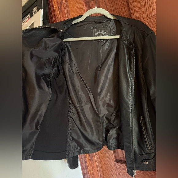 SEBBY Faux Leather Black Bomber/Motorcycle Women’s Jacket - Picture 11 of 13